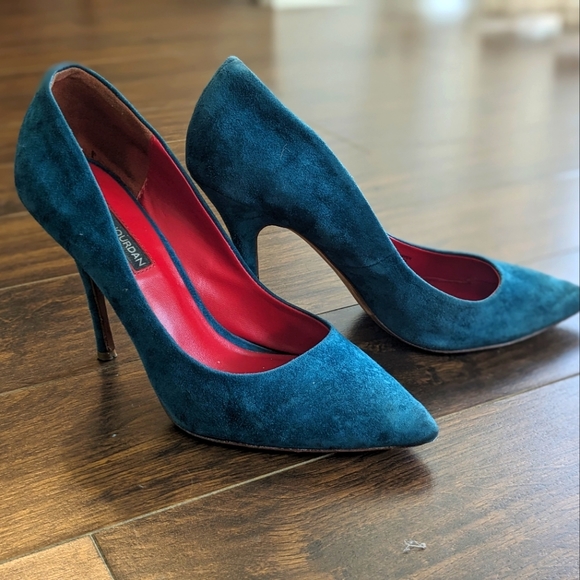 Charles Jourdan Shoes - Charles Jourdan teal suede pumps shoes